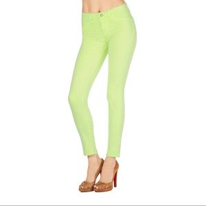 J Brand Neon Yellow Skinny Jeans 27